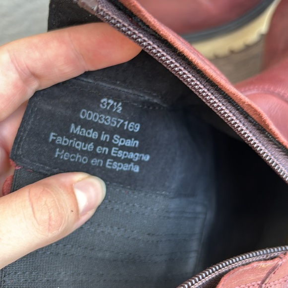 Free People James Leather Chelsea Boot cherry chocolate platform heel boots 37.5 - Picture 13 of 16